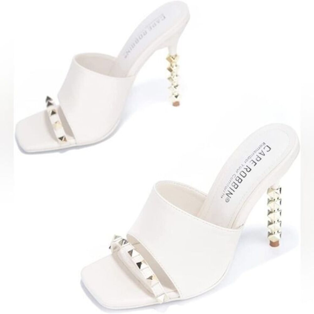 Cape Robbin Kamile Sexy Stiletto High Heels for Women, Square‎ Open Toe Size 11